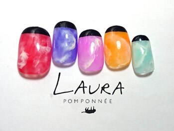 ローラポンポニー(Laura pomponnee)/カラフル×ストレートフレンチ