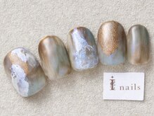 アイネイルズ 三宮店(I nails)/水彩もやニュアンス￥8500