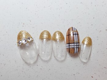 ネイルプラータ(Nail Plata)/チェックネイル　【7980】