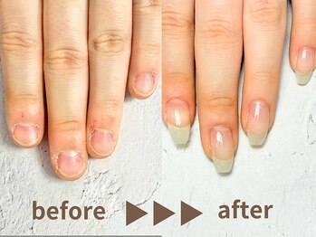 カラーしながらもここまで美爪