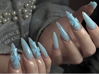 ICE Nails Salon 新宿【長さだし/持ち込み/3D/ゴテゴテ/つけ放題/パラジェル】の写真/【当店人気No.1★長さだし10本アートやり放題パーツつけ放題】