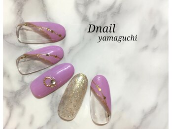 ディーネイル(Dnail)/変型フレンチとワンカラー
