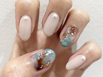 クォーターリゾートネイル(QUARTER RESORT nail)/ニュアンス塗りかけネイル☆