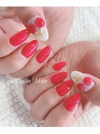 さくらんぼネイル