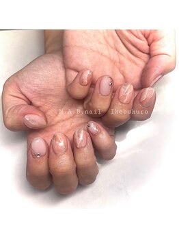 エヌエービー(N.A.B.)/ニュアンス大理石ネイル