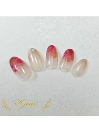 秋色グラデネイル