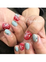 クリスタルネイル ゆめタウン博多店(CRYSTAL NAIL)/フラワーアートネイル
