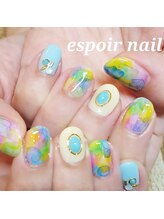 ネイルアンドアイラッシュサロン エスポアール(nail&eyelash salon espoir)/たらしこみネイル　90分コース