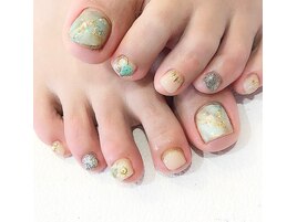 フット大理石ネイル