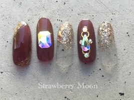 秋カラービジューネイル　8980円