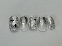 ネイルメゾン 天神店(NAIL MAISON)/シルバーラメクリア¥7000