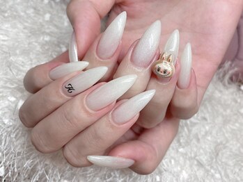 ホワイトワンカラーネイル