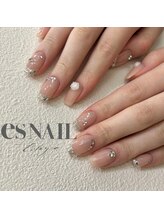 エスネイル 渋谷本店AT公園通り(es NAIL)/ガラスフレンチ