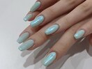 水色オーロラネイル
