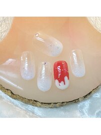 定額¥5500 苺ネイル