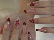 ナユキ 自由が丘店(NA.YUKI)/クリスマス/冬ネイル/ボルドー