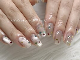 カラフルネイル/星ネイル