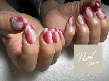 ネイルセッション(nail session)/オンブレフレンチ