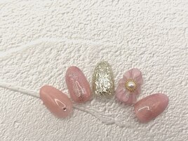 【定額】ぷっくりフラワーネイル