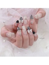 ノルネイル(nol nail)/千鳥柄ネイル♪名古駅ネイル