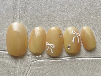 オレンジニュアンス×リボン