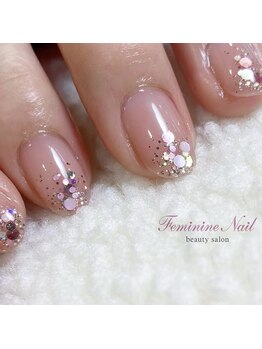 フェミニンネイル(Feminine Nail)/キラキララメ