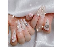 リボン ド ティアラ(Ribbon de Tiara)の雰囲気（トレンドの<3ハートネイル☆）