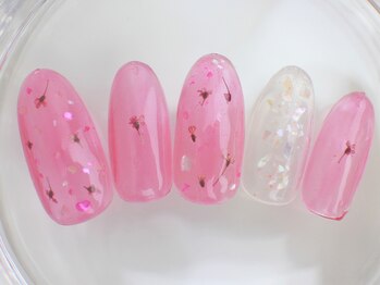 ネイルサロン あかねいろ/夏色 押し花 アート