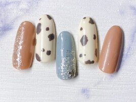 レオパード秋ネイル