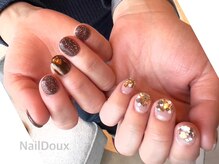 ネイル ドゥ 岡山駅前店(Nail Doux)/☆ブラウンニュアンスネイル☆