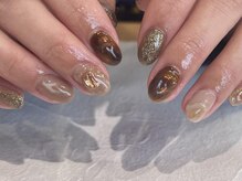 アイネイルズ 三宮店(I nails)/ブラウン個性ニュアンス￥8755
