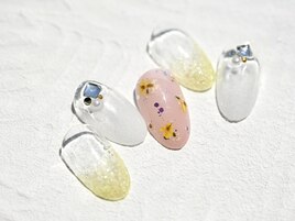 押し花フラワー☆透明感☆グラデ