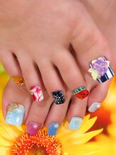 カラーズ 浜松店(colors)/海！お祭り！爽やかネイル('ω')