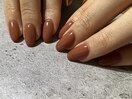 ブラウン　ワンカラーネイル
