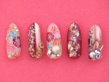 カラーズ 浜松店(colors)/着物にあわせた華やかネイル♪