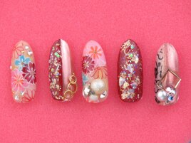 着物にあわせた華やかネイル♪