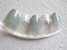 ミントグレーのシルバーレース