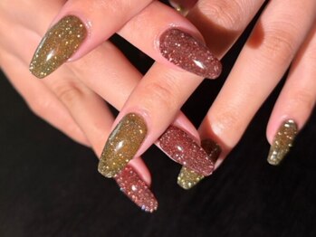 ジョジョ 本店(JOJO)の写真/【新規限定★フラッシュorマグネットネイル¥4980】絶妙な透け感&ニュアンス感たっぷりインクネイル1本~OK