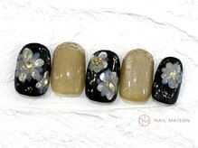 ネイルメゾン 池袋店(NAIL MAISON)/ゴールドフラワーネイル¥8000