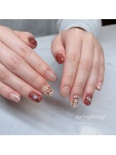 エンズネイル(O’s nail)/ぷっくりフラワーネイル