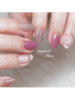 たゆ ネイル(たゆnail)/パラジェルぷっくりニットネイル