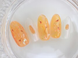 夏色　押し花　フラワー