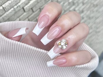 エムネイル(M-Nail)/★パールビジューフレンチ★