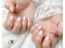 ネイルエイト 新百合ヶ丘(nail8)/シンプルネイル　爪先ラメライン