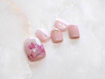 ルシェルアイ/FOOTフラワー☆オフィスピンク