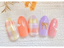 アミネイルズ(AmiNails)/パステルチェックネイル♪