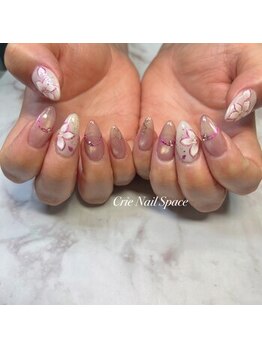 クリエネイルスペース 伊勢店(Crie Nail Space)/ミラーで作る桜ネイル