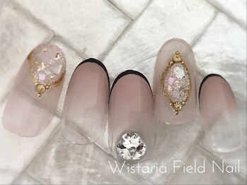 ウィスタリアフィールドネイル MONAD店(WISTARIA FIELD)/ブローチ フレーム 細フレンチ