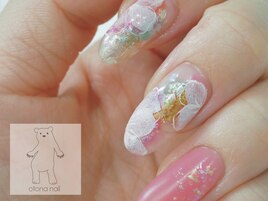 お任せニュアンスフラワーネイル
