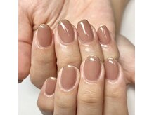 アイリッシュネイル 久屋大通店(Irish Nail)/ニュアンスベージュ×ゴールド